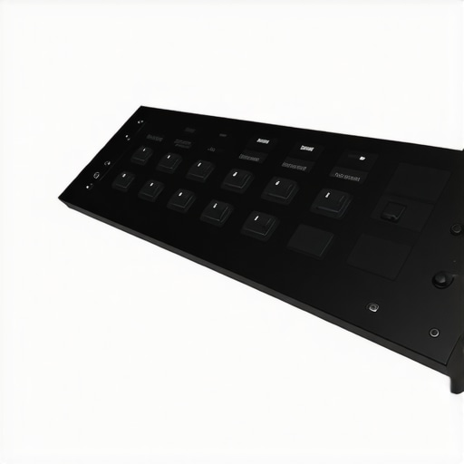 Futuristic AI Editing Workspace Advanced editing workstation featuring AI tools and modular hardware