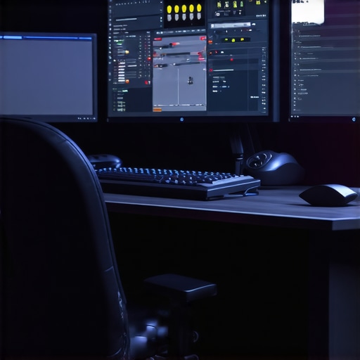 Advanced editing workstation with AI-powered tools and ergonomic accessories for content creators