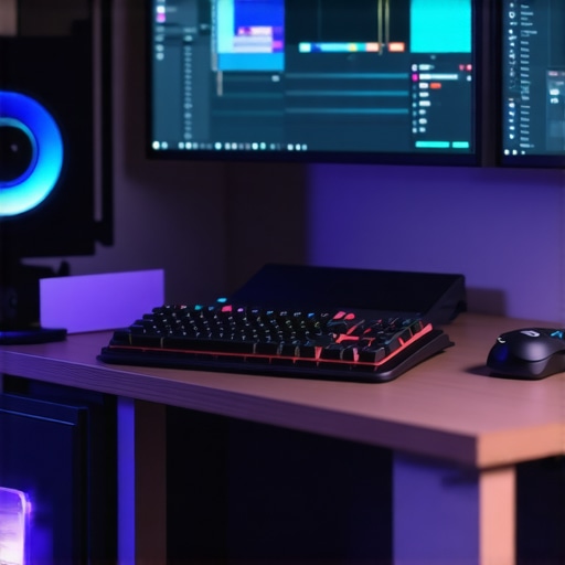 Modern professional editing workspace with AI integration and high-precision hardware