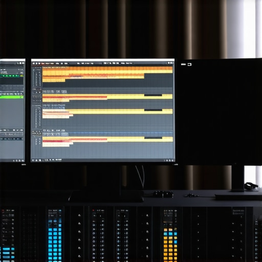 Professional video editing workstation with high-end hardware tools.