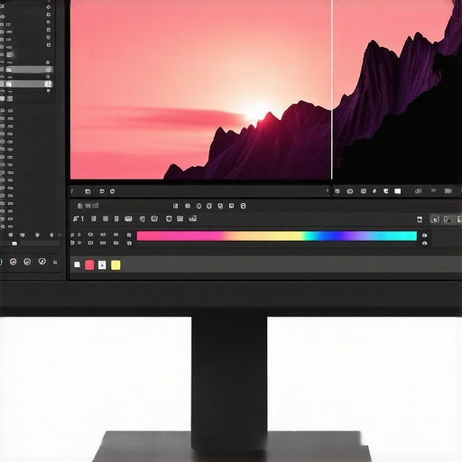 HDR monitor with calibration tools displaying vibrant color grading interface