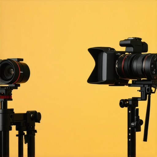 Modern studio with advanced photo and video editing accessories