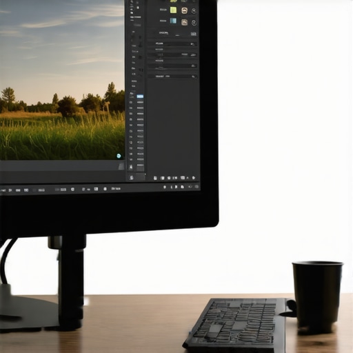 A professional editing station with calibrated monitors, headphones, and ergonomic furniture