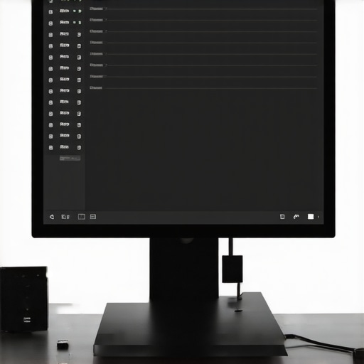 Spectrophotometer calibrating a color-accurate monitor in a professional studio