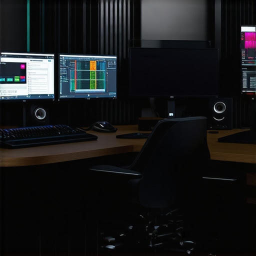 An ergonomic editing workstation with sit-stand desk and high-end peripherals