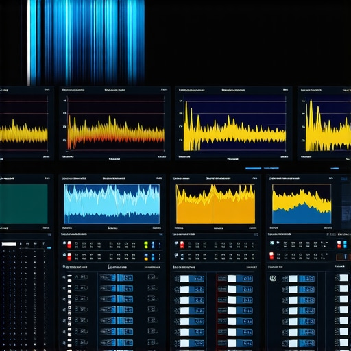 Close-up of a professional color grading workspace with monitors and color correction tools.