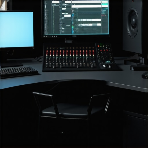 State-of-the-Art Editing Workspace Modern digital editing setup with advanced hardware accessories for video, photo, and audio editing.