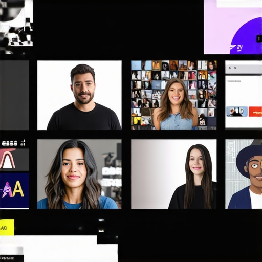 Team of editors working together on shared project