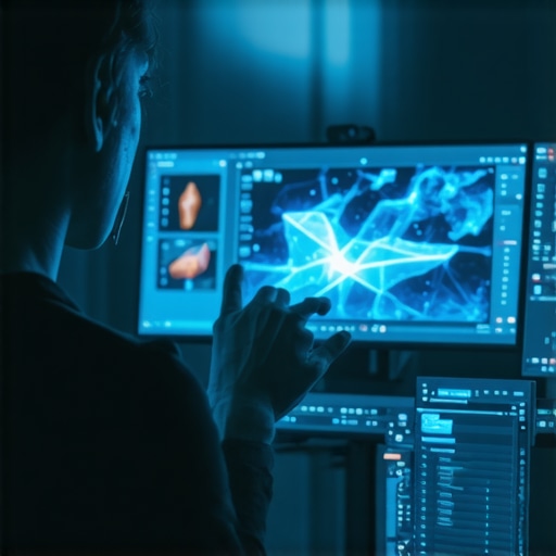 Holographic workspace with 3D visualizations and gesture-based controls