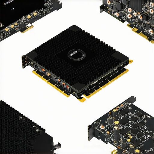 A visualization of advanced GPU and SSD hardware configurations tailored for ultra-resolution image processing.