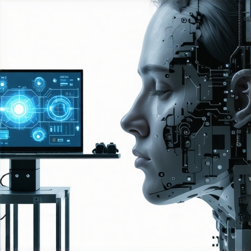 Futuristic neural interface devices and tactile dashboards used in digital editing workflows