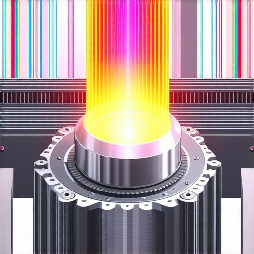 Futuristic quantum computing lab with holographic interfaces