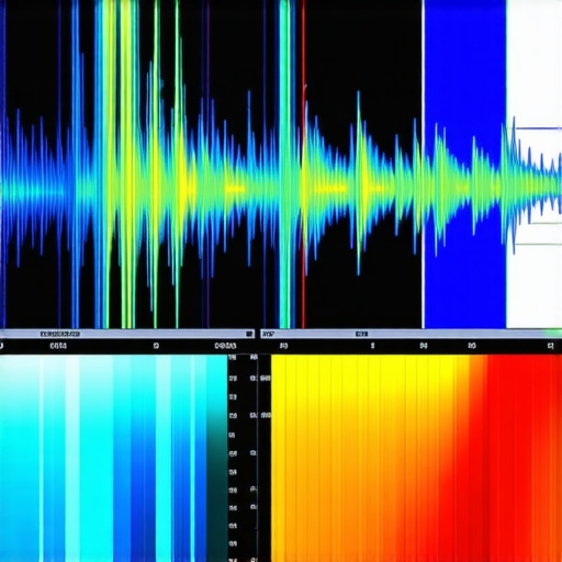 Spectrogram with highlighted resonance zones for voice editing