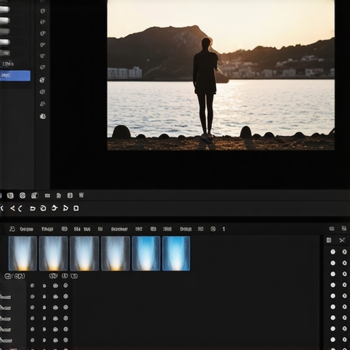 Screenshot of video editing timeline with layered transition effects and masks applied.