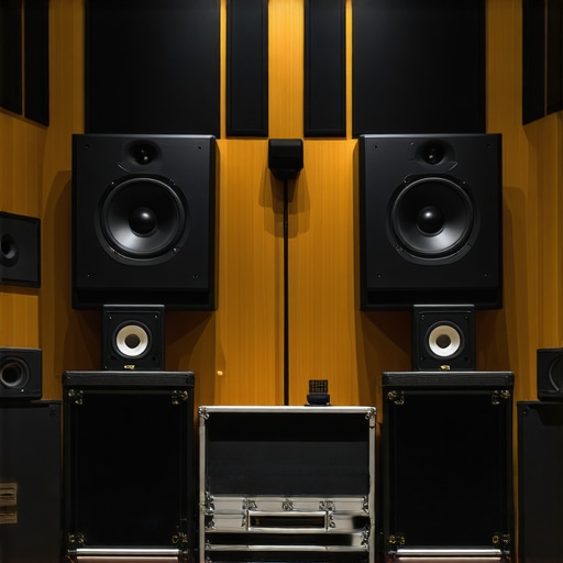 Modern studio with acoustic panels and recording equipment designed for clear vocals.