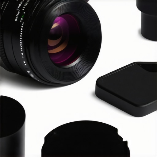 Photograph showcasing calibration accessories for precise lens correction