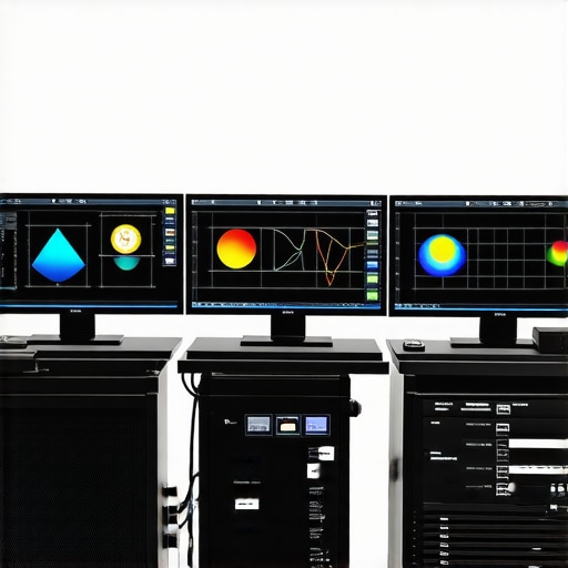 Spectral calibration equipment and monitors in a professional color grading environment.