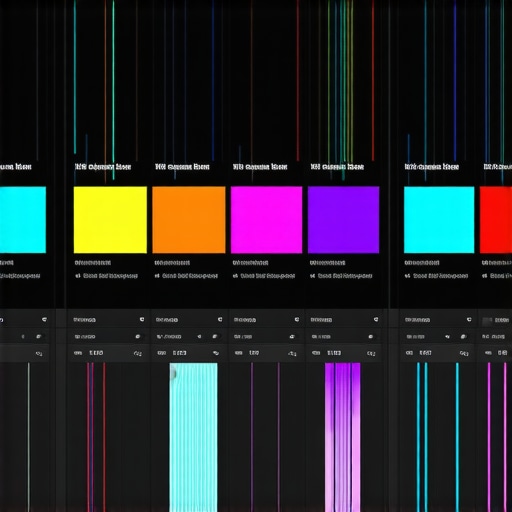 Professional color grading software displaying node-based color correction and LUTs
