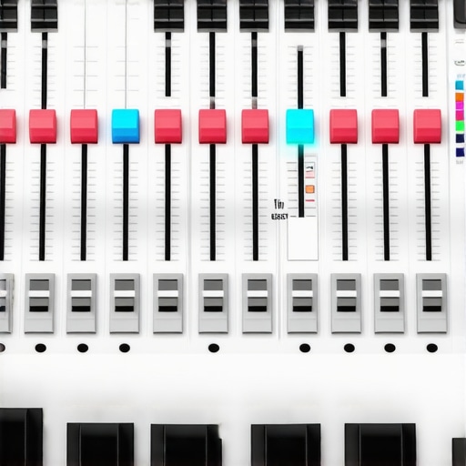 An advanced content creation control system with tactile sliders and AI features