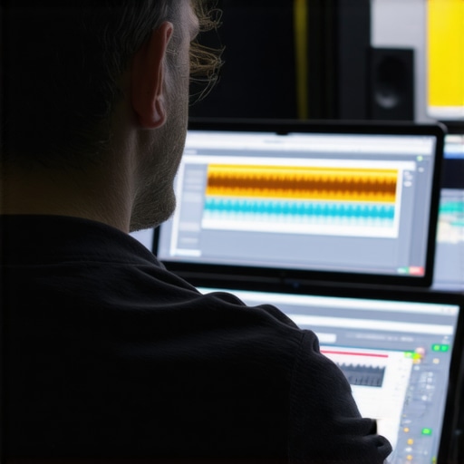 Audio engineer using spectral editing software to repair clipped audio