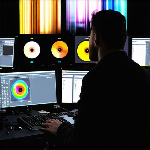 Colorist using advanced tools for professional video color grading