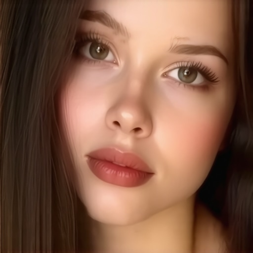 Close-up of a professional photographer editing a portrait with natural skin tones