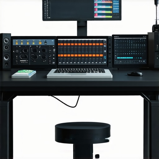 A modern, customizable editing setup featuring interchangeable hardware modules, AI assistants, and cloud connectivity.