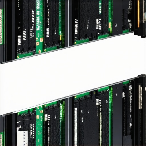 Close-up of NVMe SSD drives with cooling components in a high-end editing PC.