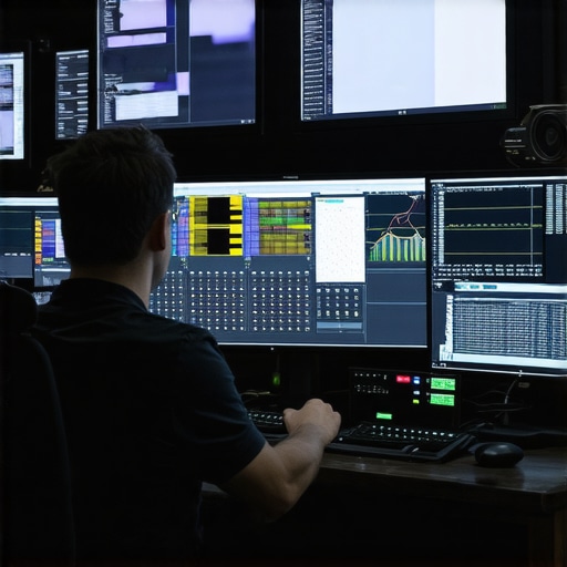 Editor reviewing diverse footage with calibration tools