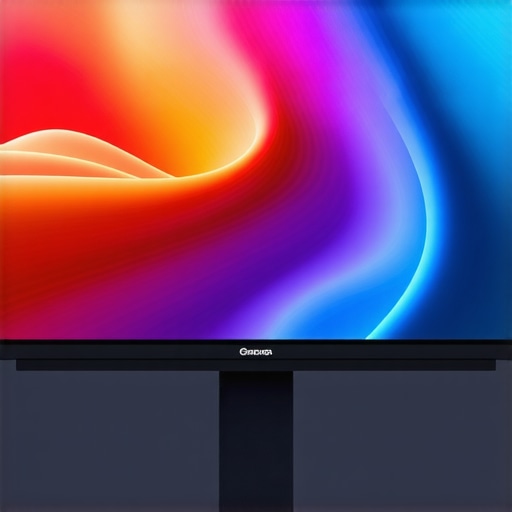 A cutting-edge micro-LED HDR monitor showcasing vibrant colors and deep contrast levels