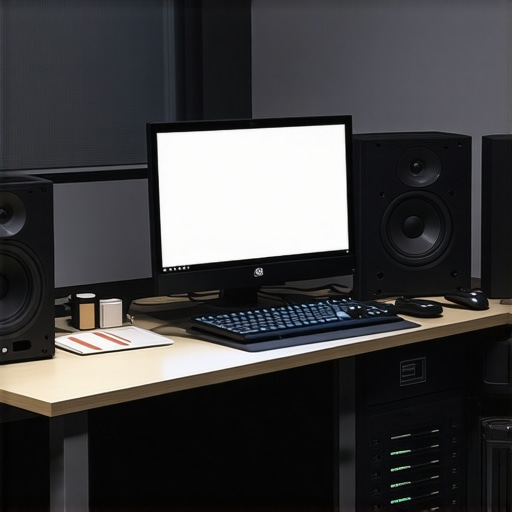 Futuristic professional video editing workstation with neural feedback devices and PCIe 5.0 SSDs.