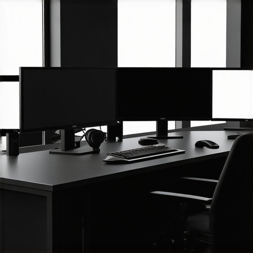 A professional editing studio with advanced hardware for content creation.