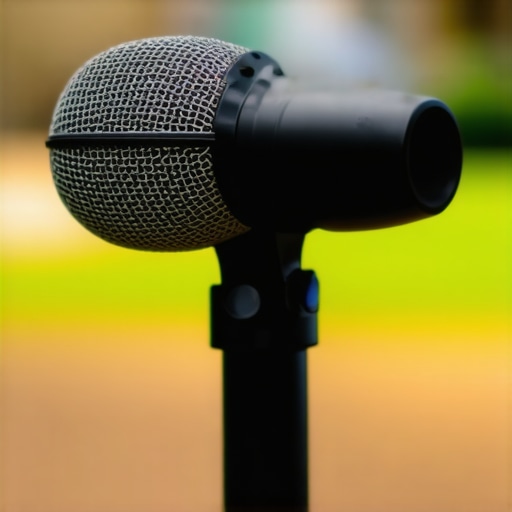 Advanced microphone with active wind cancellation technology in outdoor setting