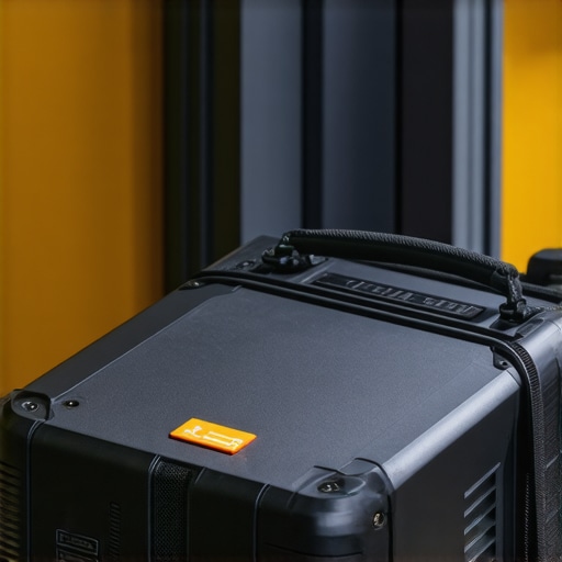 Power station connecting to laptop and camera outdoors for editing.