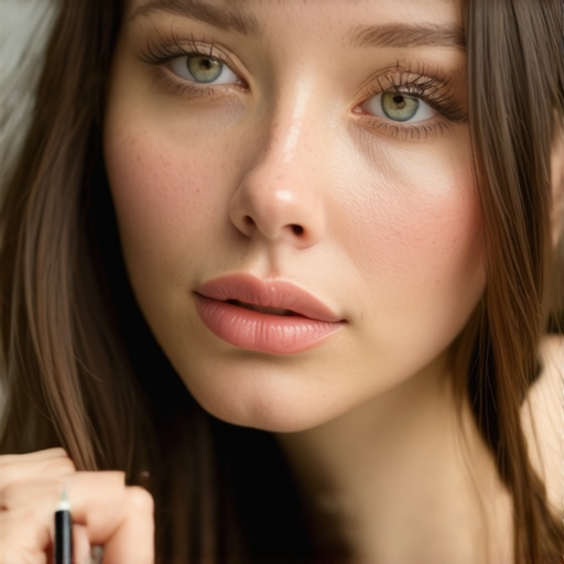 A professional photographer editing portrait skin textures using a high-precision graphics tablet