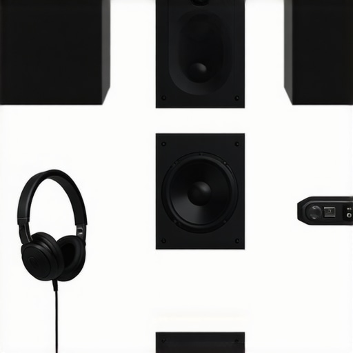 Studio monitors and headphones set up for accurate sound assessment in a recording studio.