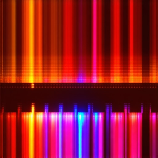 Futuristic quantum computer analyzing footage for frame rate correction