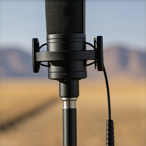 Professional outdoor microphone with advanced wind protection technology