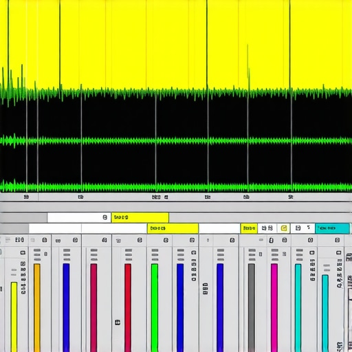 Close-up of a professional audio workstation with spectral analysis controls and high-fidelity monitors.