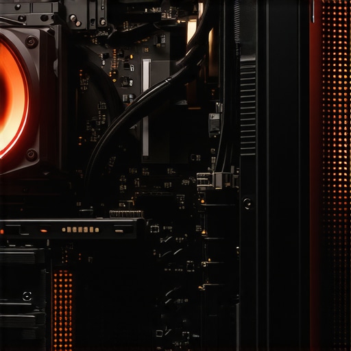Advanced Cooling System in a High-End Editing PC Modern editing PC with custom liquid cooling and optimized airflow for thermal management.