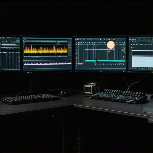 Advanced Editing Setup for Custom Transitions Professional video editing workstation with hardware accessories and transition visualizations