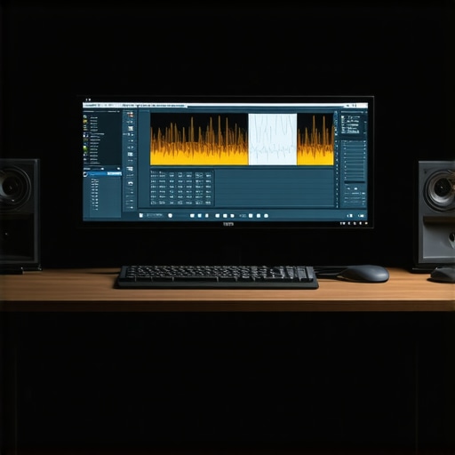 Professional video editing workspace showcasing spectral analysis and AI correction tools