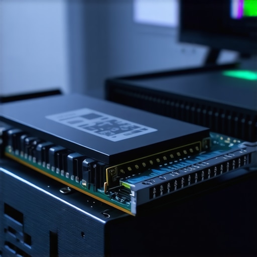 Advanced Storage Solutions for Heavy Editing Workflows Illustration of high-end SSDs with cooling in an editing studio environment.