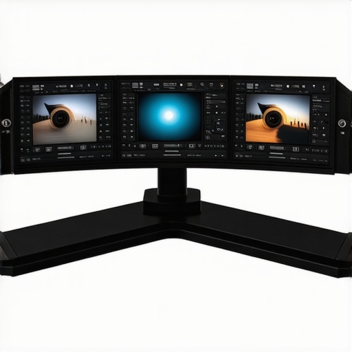 Editor working on motion graphics with editing hardware and software.