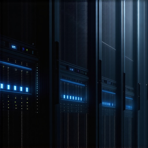 Edge Computing in Modern Media Processing A high-tech data center with edge nodes supporting high-quality video encoding and streaming