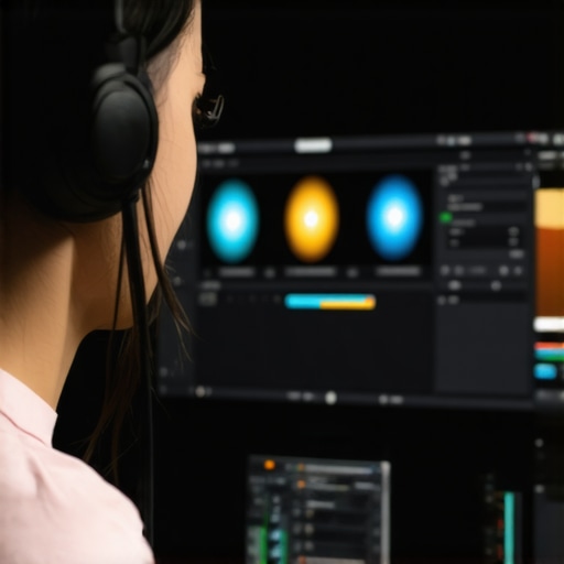 Expert Video Editor Exploring Hidden Software Features Person customizing advanced settings in editing software on a computer screen.