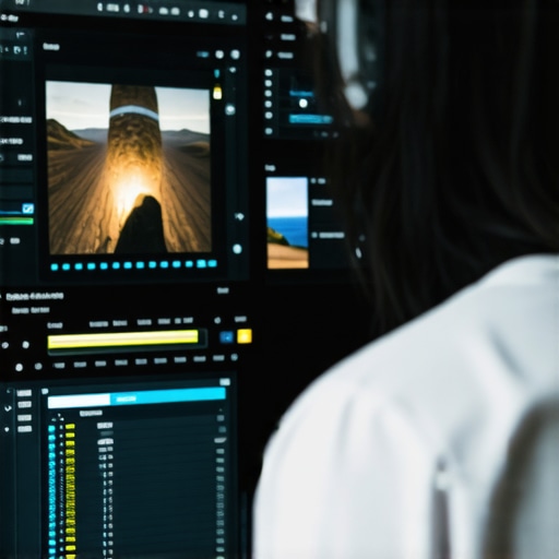 A video editor adjusting keyframes to stabilize shaky footage in editing software