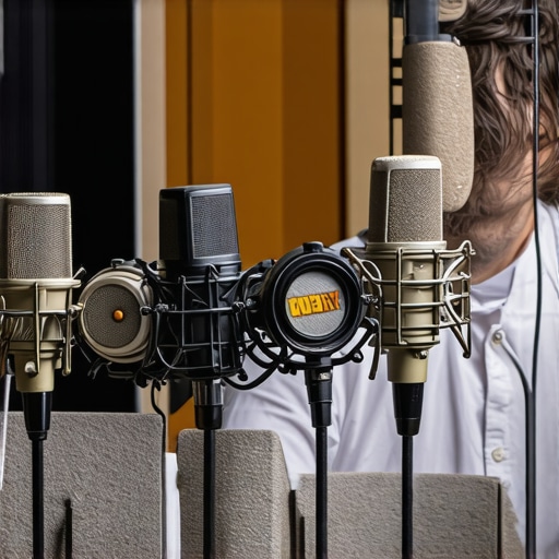 Microphone Phase Alignment in Studio Audio engineer calibrating microphones for phase coherence