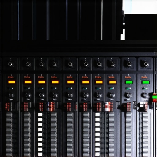 Monitoring Audio Levels with Precision Audio engineer checking level meters during recording.