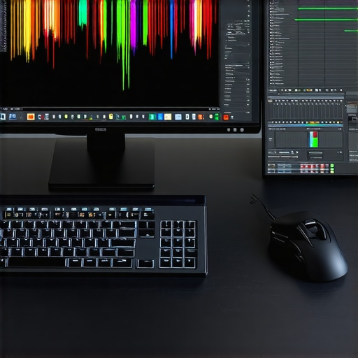 Optimized Editing Workstation with Fine-Tuned Settings Close-up of a professional editing workstation showing system tuning tools and hardware setup